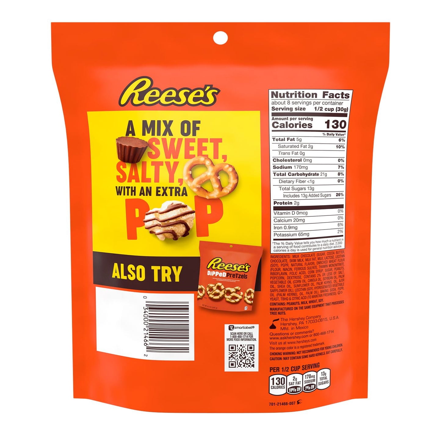 Reese's Popped Snack Mix 8oz - 12ct