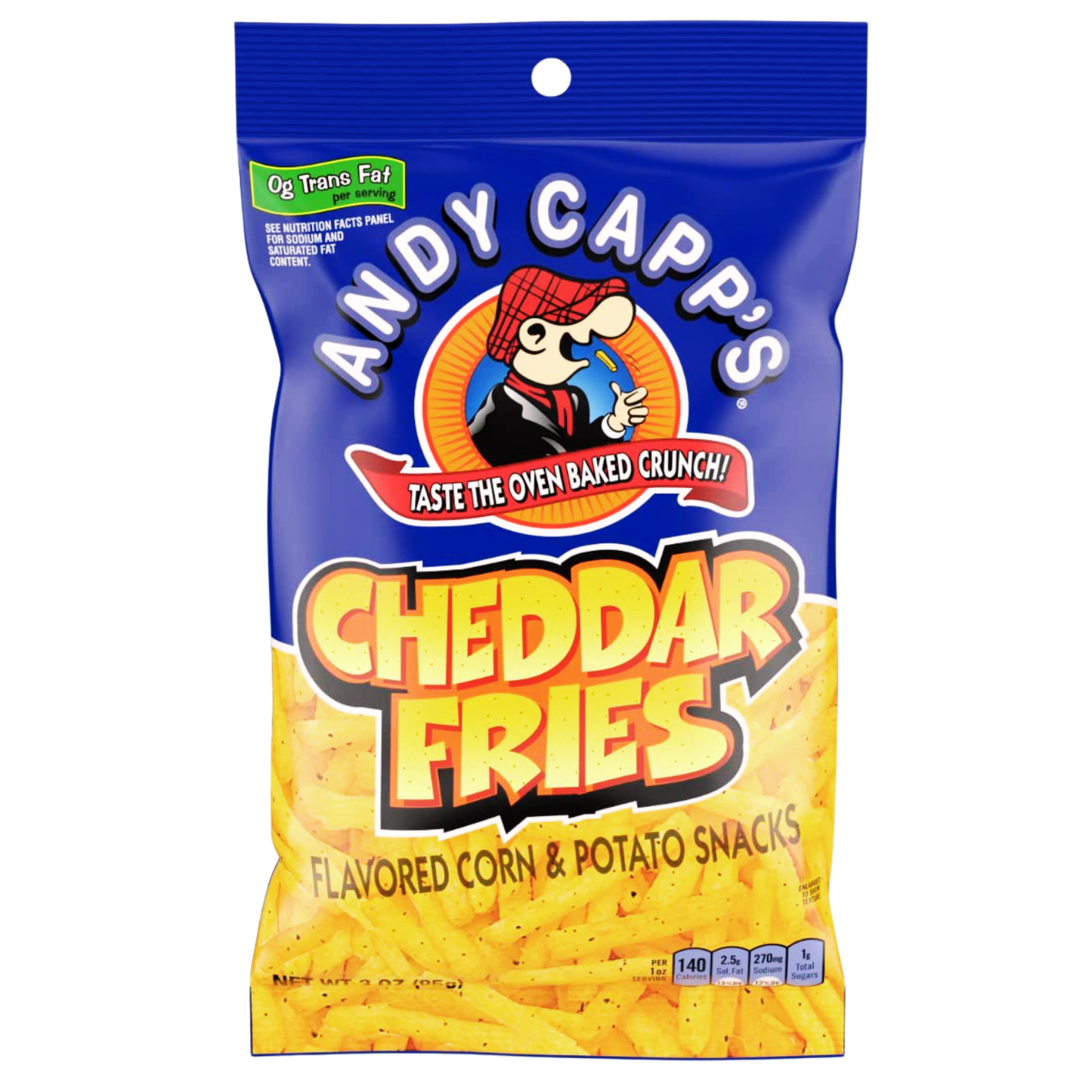 Andy Capp's Cheddar Fries 3oz - 12ct