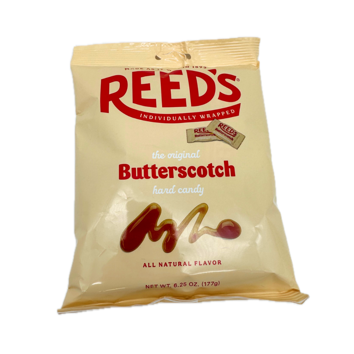 Reed's Butterscotch Hard Candy Peg Bag 6.25oz 12ct
