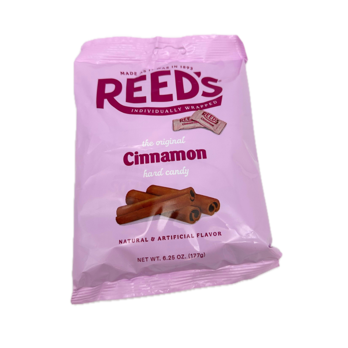 Reed's Cinnamon Hard Candy Peg Bag 6.25oz 12ct