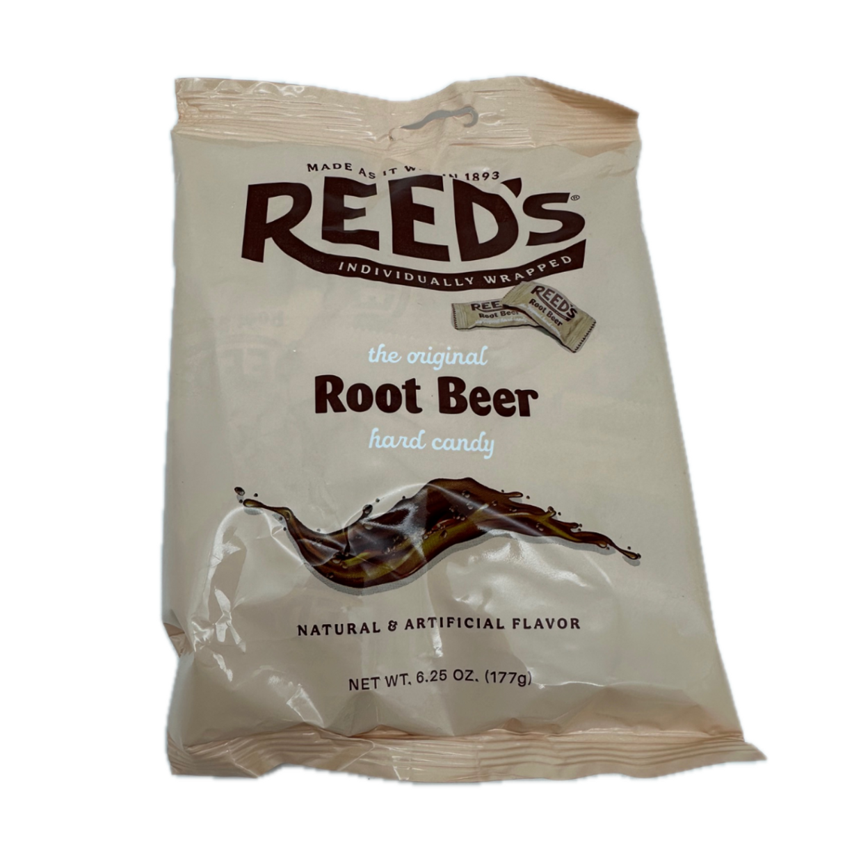 Reed's Root Beer Hard Candy Peg Bag 6.25oz 12ct
