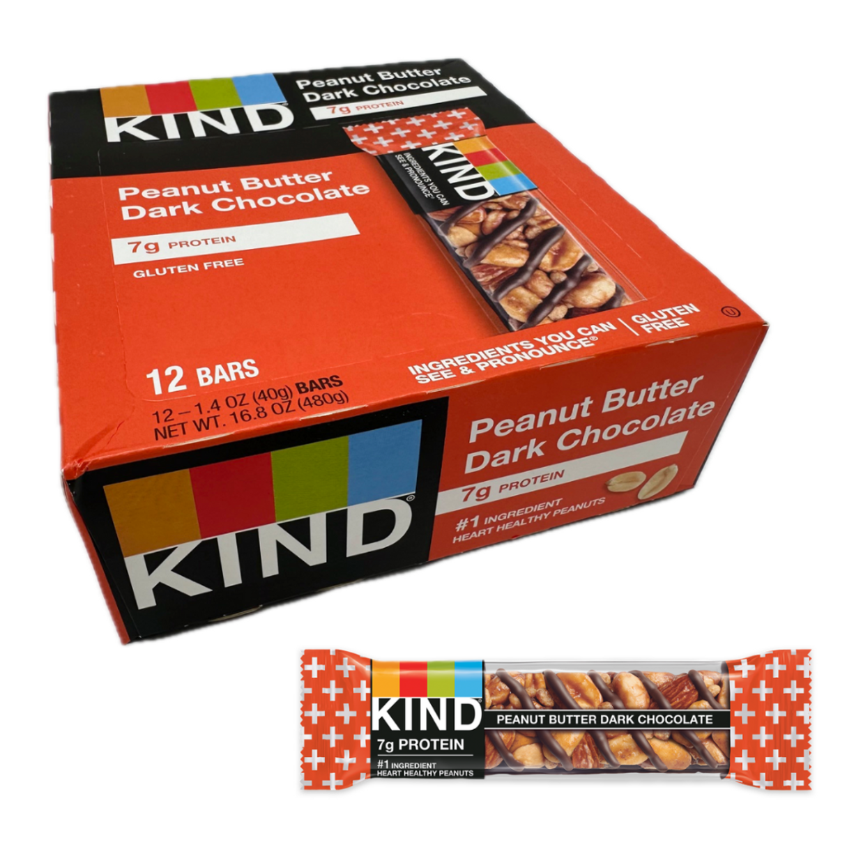 Kind Bar - Peanut Butter Dark Chocolate Plus Protein - Case of 12 - 1.4 oz main image 1