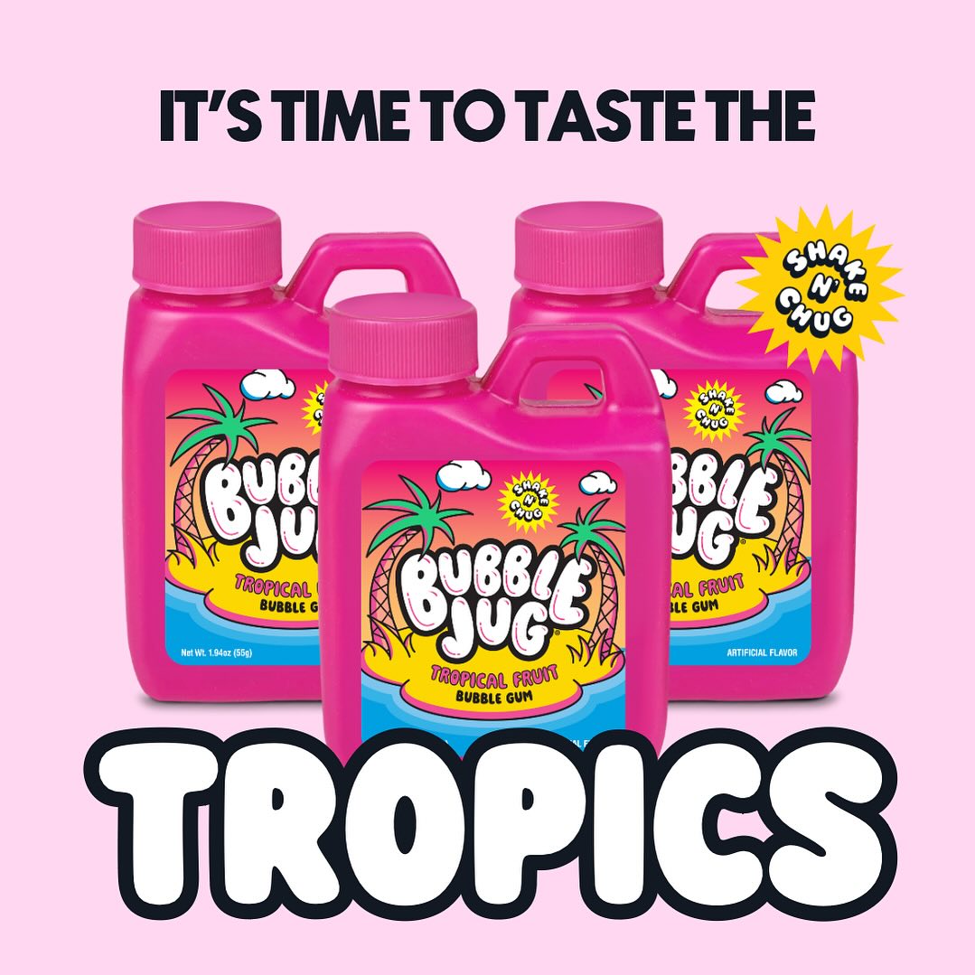 Bubble Jug Tropical Bubble Gum 1.94oz 12ct