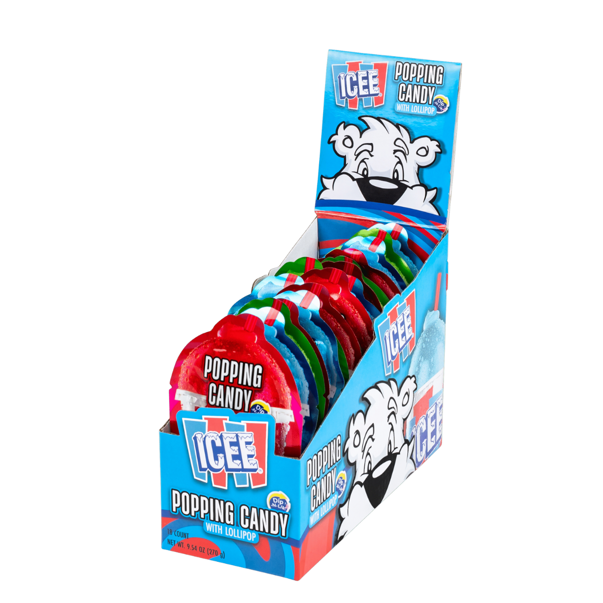 Koko's ICEE Popping Candy with Lollipop 0.53oz - 108ct