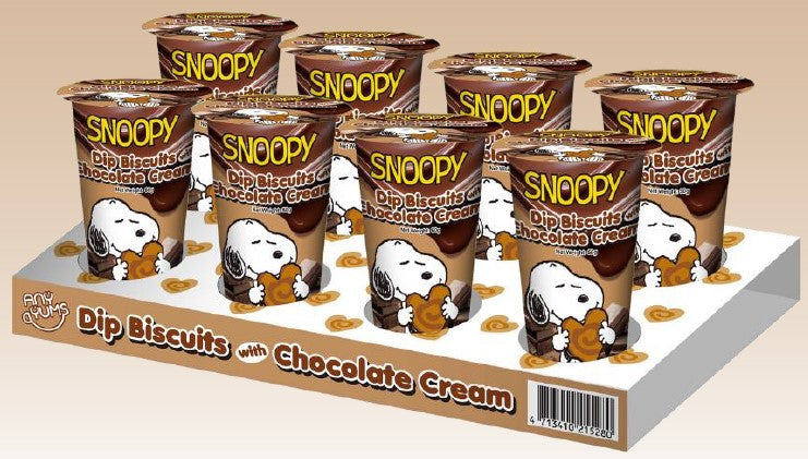 Snoopy Chocolate Cream Dip Biscuits 1.13oz 48ct