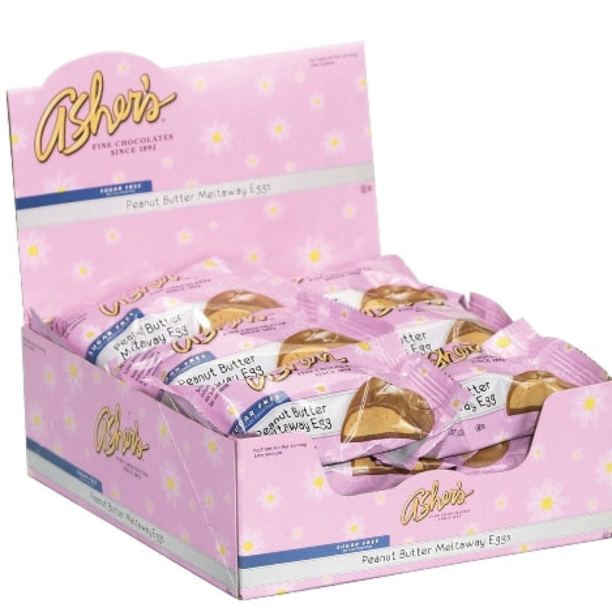 Asher's Sugar Free Milk Chocolate Peanut Butter Meltaway Egg 18ct I