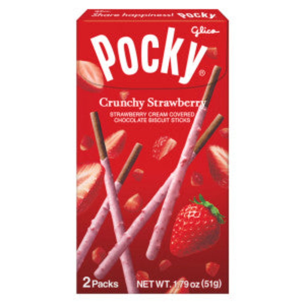 Glico Pocky Crunchy Strawberry 1.79oz 10ct