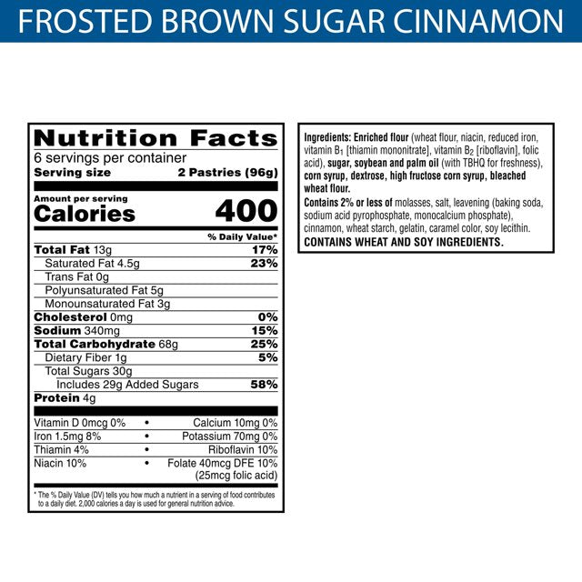 Pop-Tarts Frosted Brown Sugar Cinnamon 3.67oz - 6ct