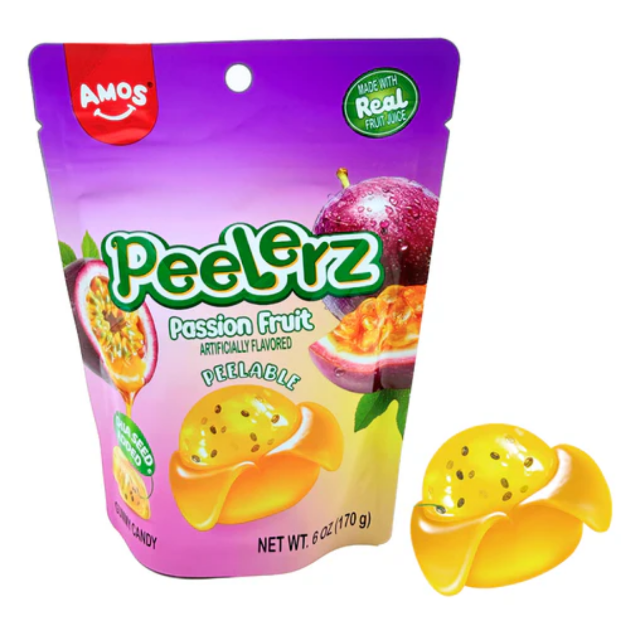 Amos Peelerz Passion Fruit Peg Bag 6oz 12ct