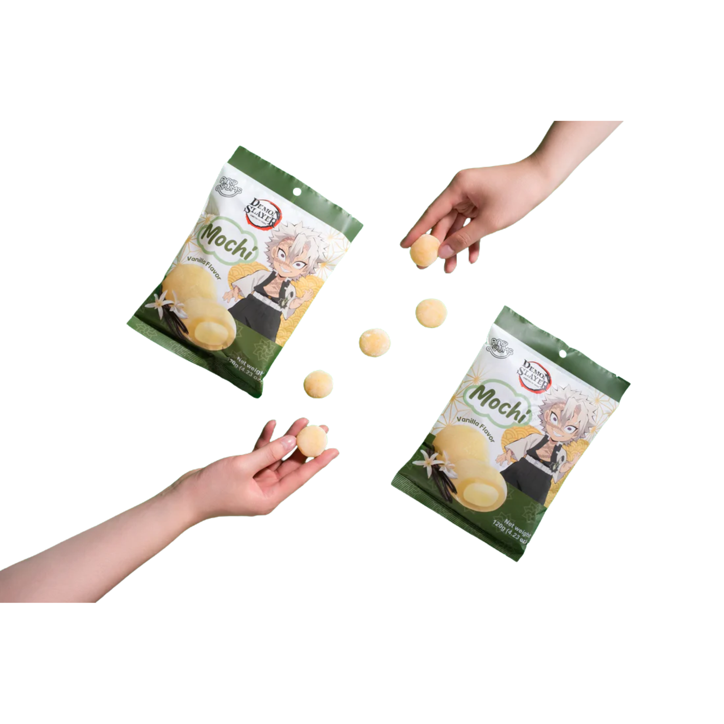 AnyYums Demon Slayer Vanilla Mochi 4.23oz 12ct