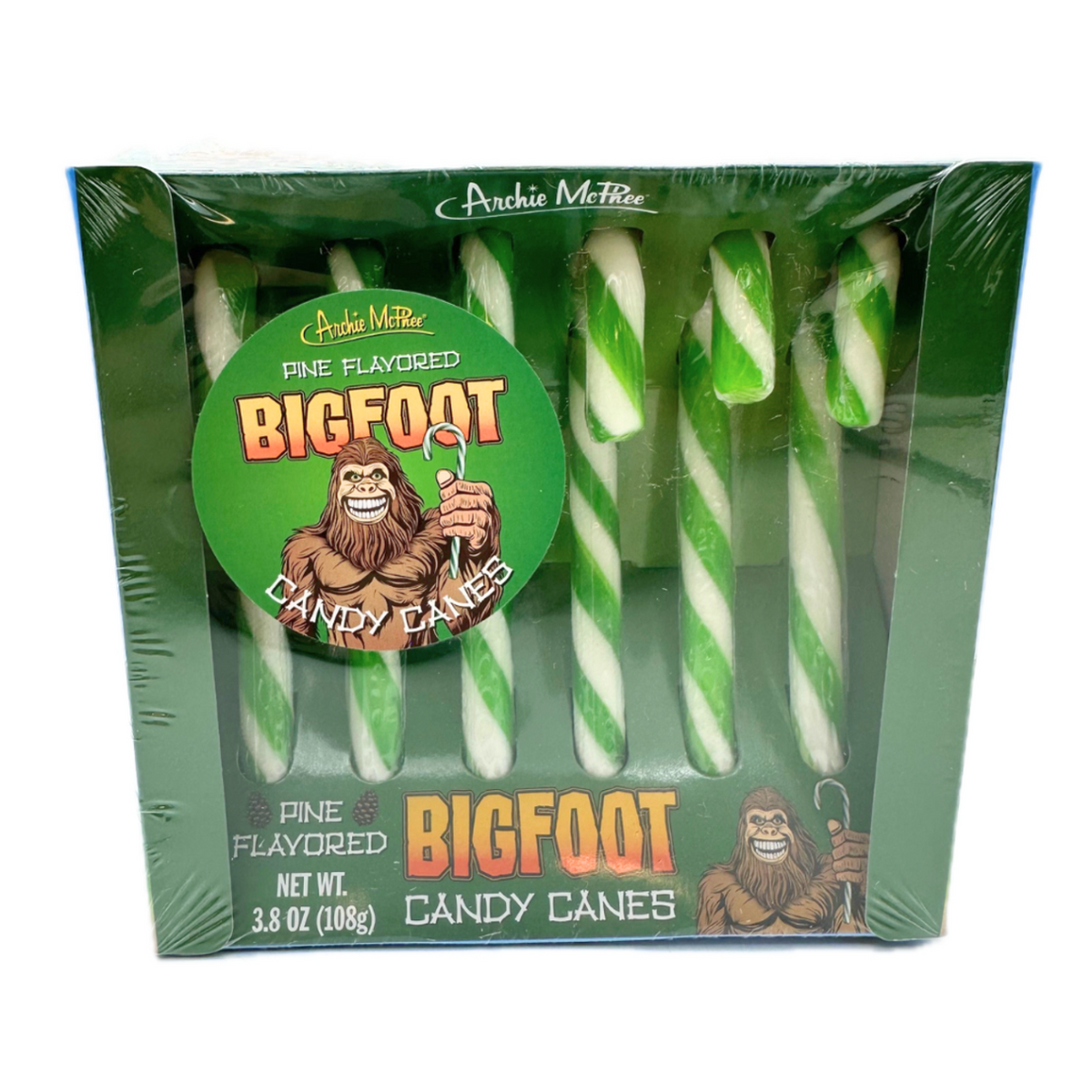 Archie McPhee Bigfoot Candy Canes 3.8oz 12ct