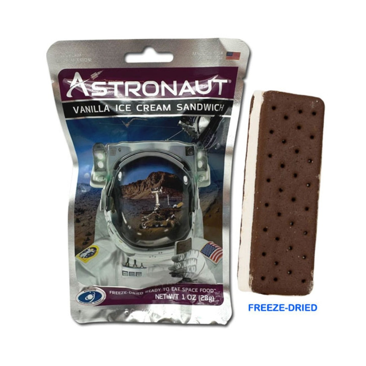 Astronaut Freeze Dried Vanilla Ice Cream Sandwich 1oz 12ct I Got Your Candy