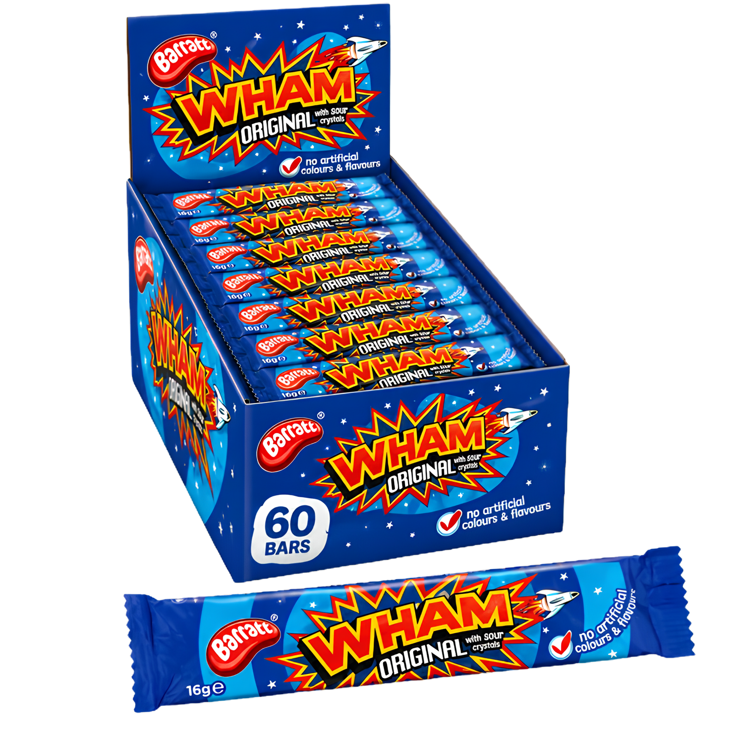 Barratt Wham Original Chew Bars (UK) 16g 60ct