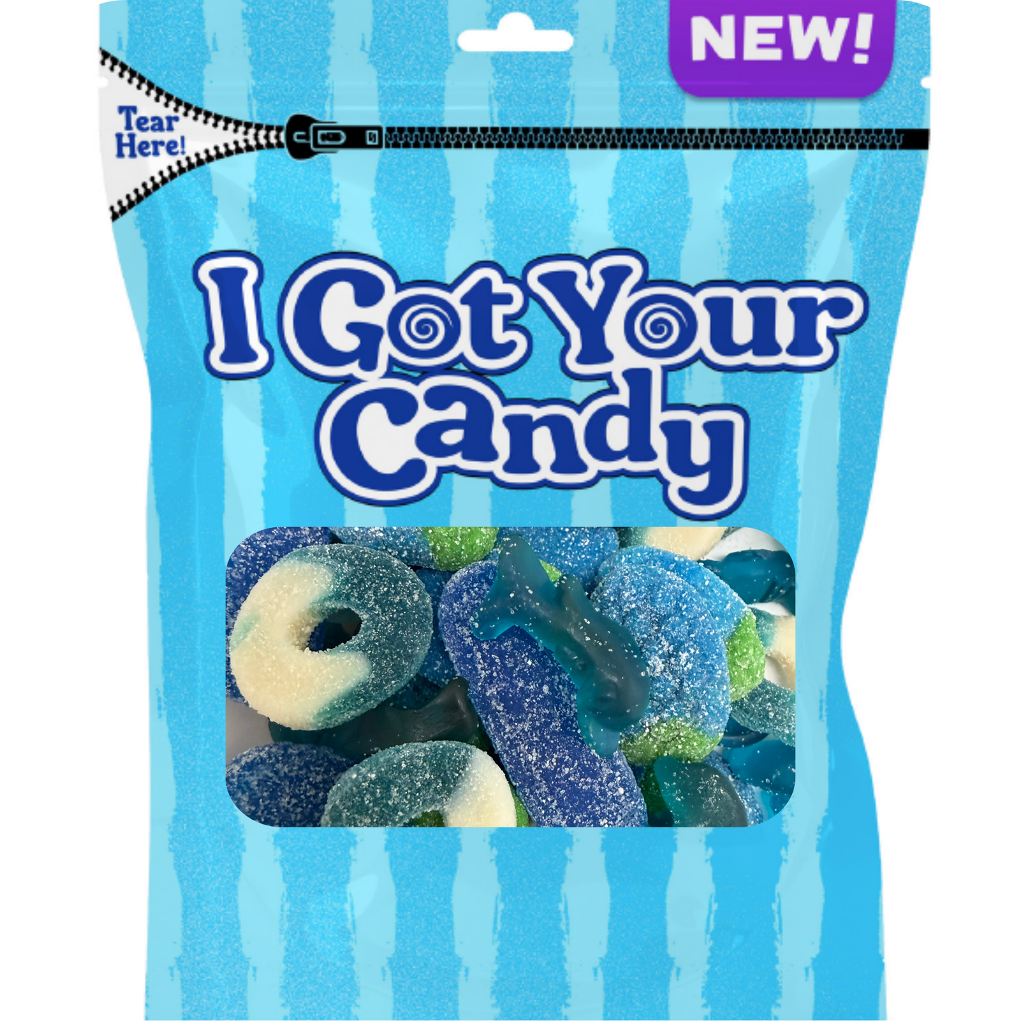 Blue Razz Gummi Mix Peg Bag 6oz 12ct