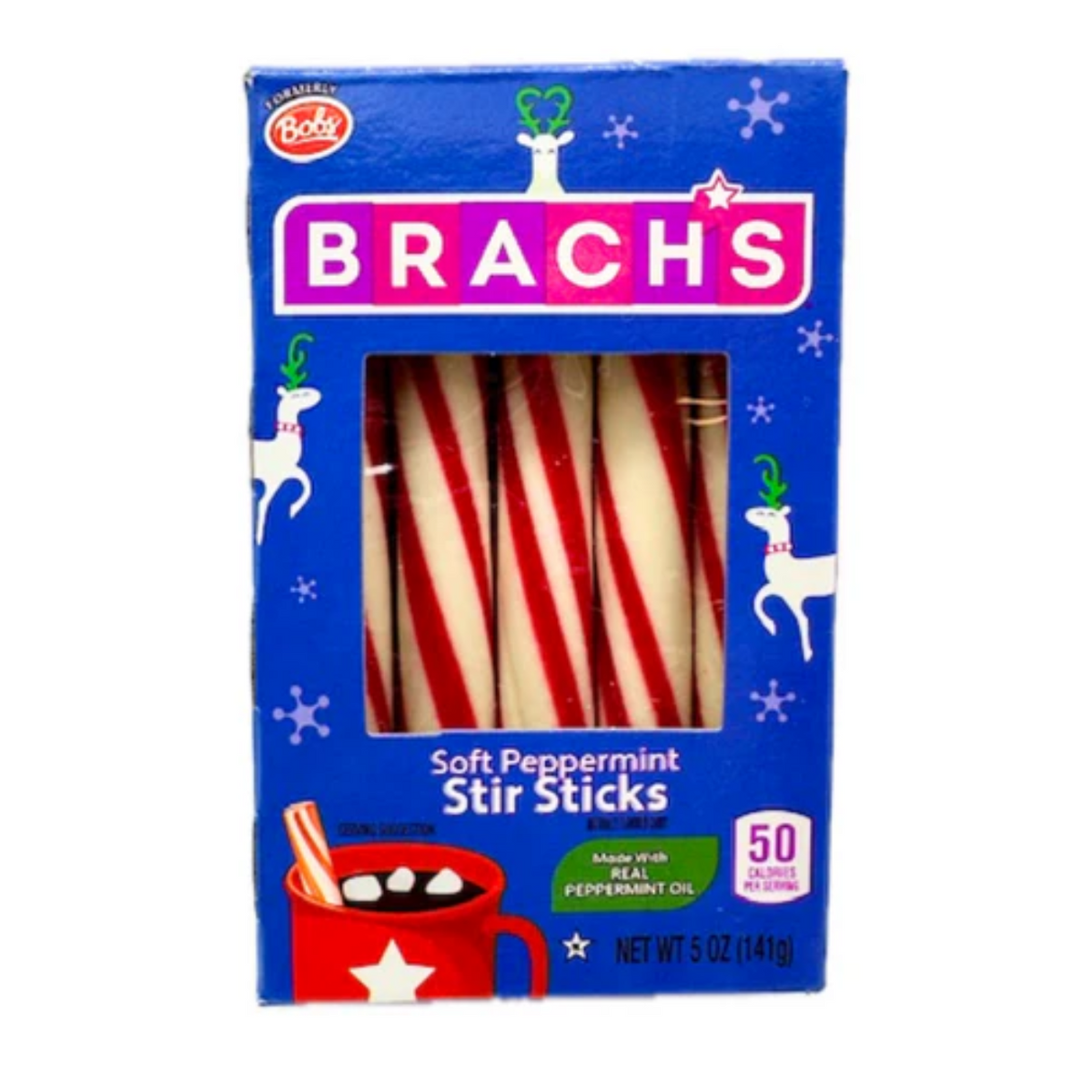 Brachs Soft Peppermint Stick 5oz - 24ct