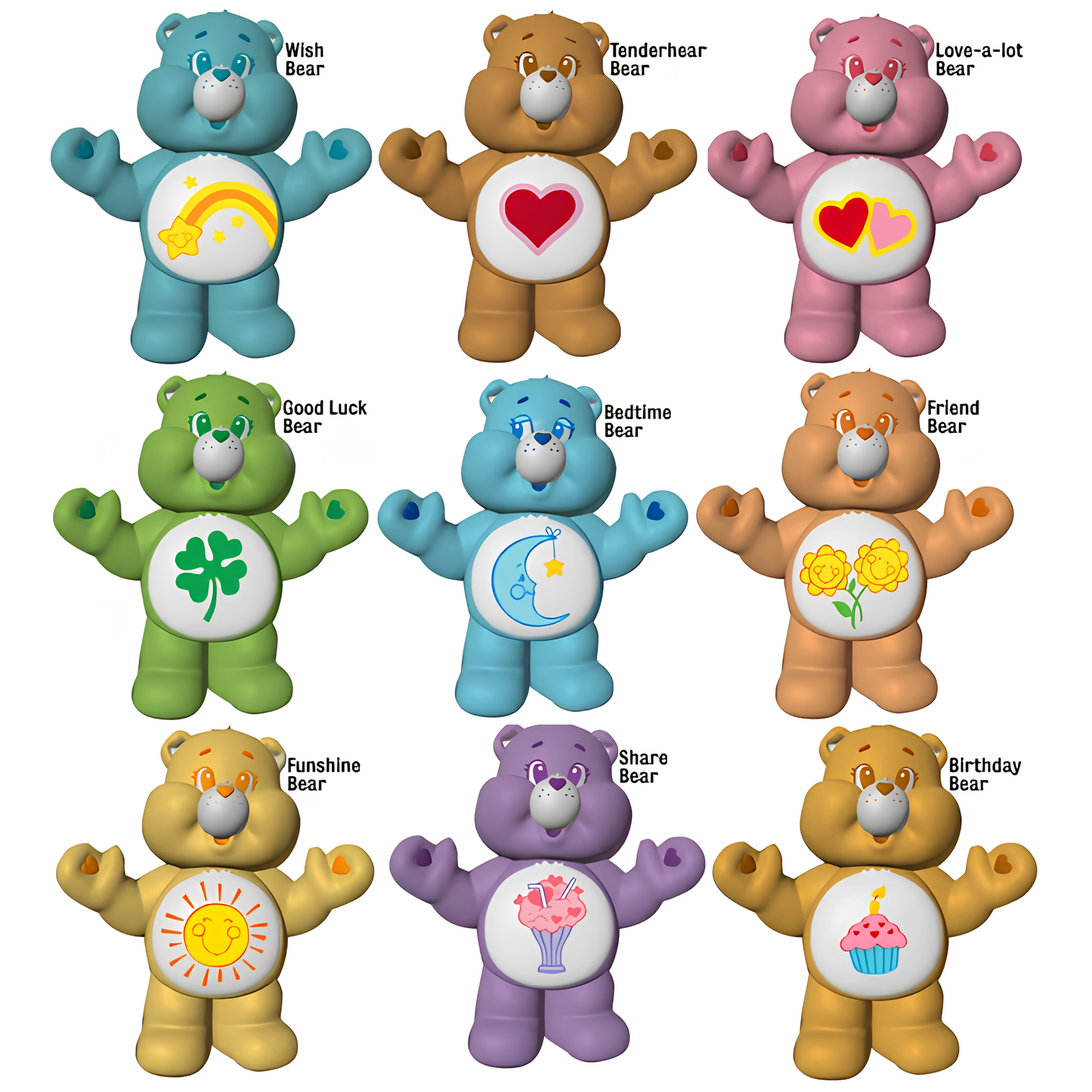 Care Bear Chocolatey Rock Candy Bags Trays 2.4oz 8ct