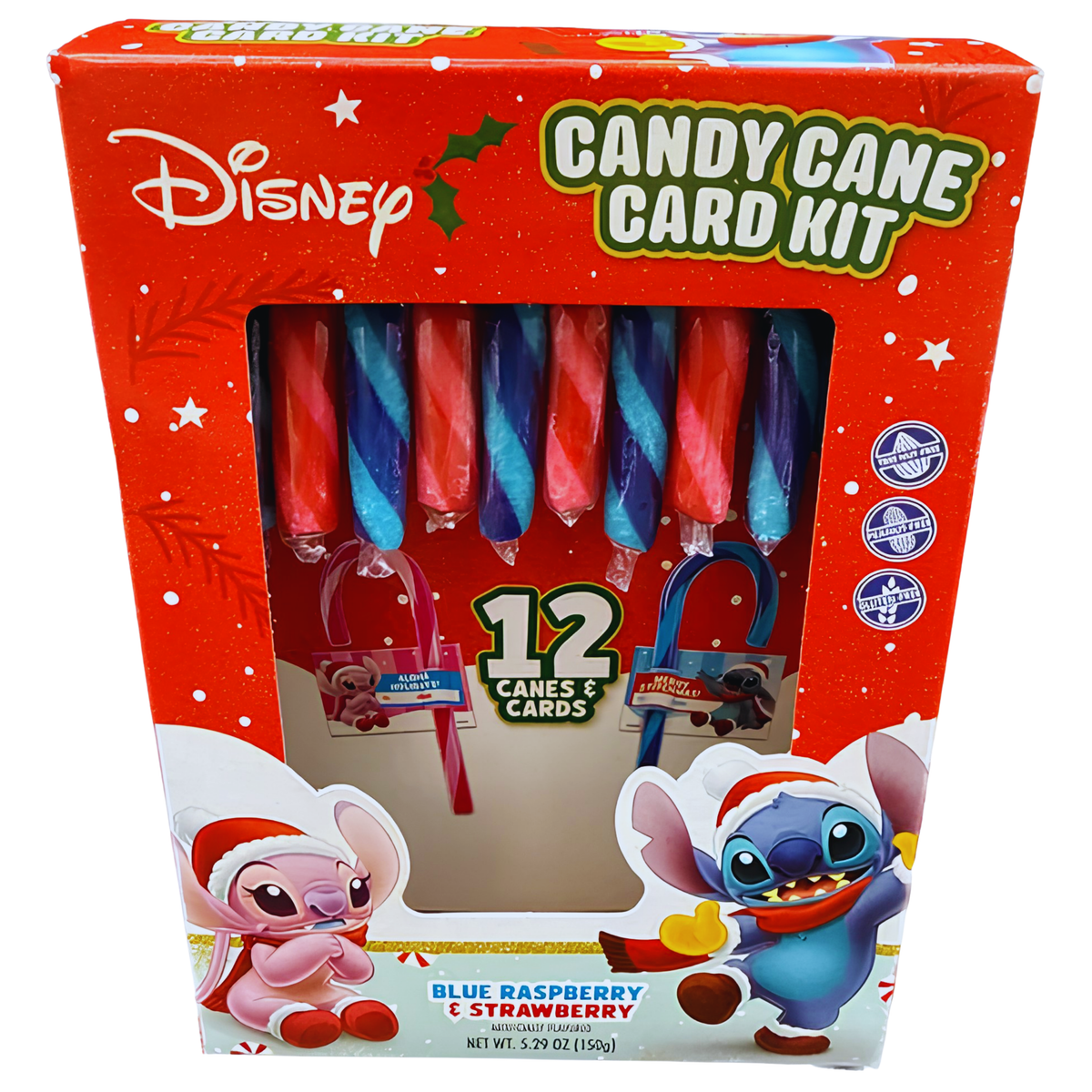 Disney Stitch Candy Cane & Card Kit 5.29oz 12ct