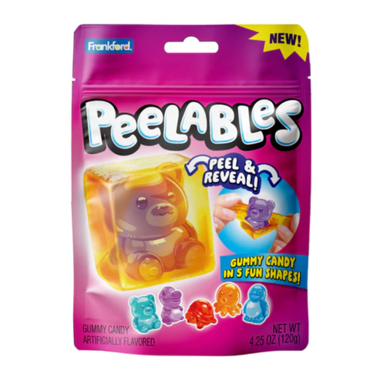 Peelables Fruit Gummy Candy Peg Bag - 4.25oz 9ct