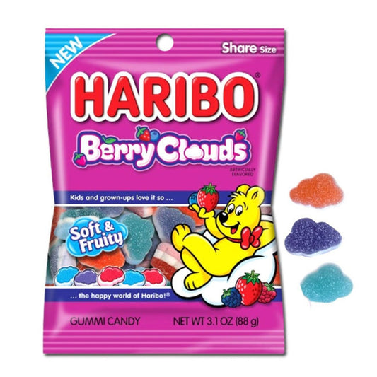 Haribo Berry Clouds Gummi Candy 3.1oz - 12ct