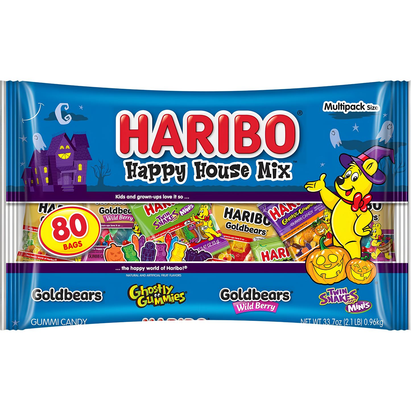 Haribo Happy House Mix Assorted Gummi Bag 33.70oz 80ct
