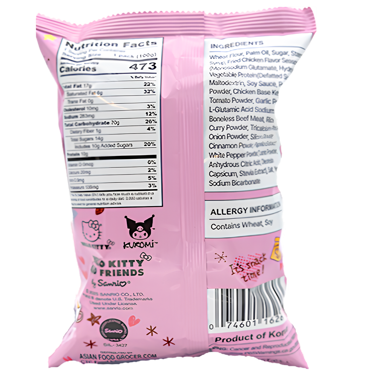 Hello Kitty and Friends Wheat Cracker Fried Chicken Flavor Snack 3.52oz 24ct