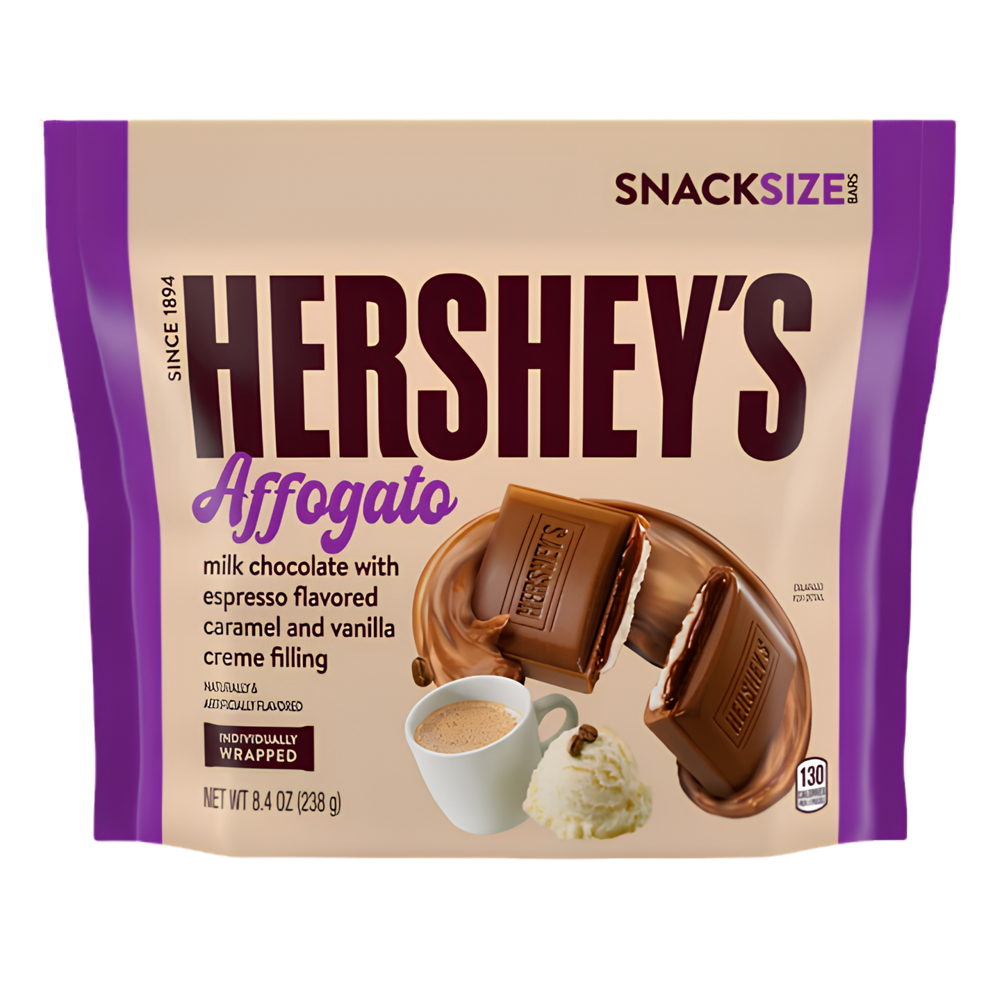 Hershey's Affogato Snack Size Milk Chocolate Bars 8.4oz 8ct