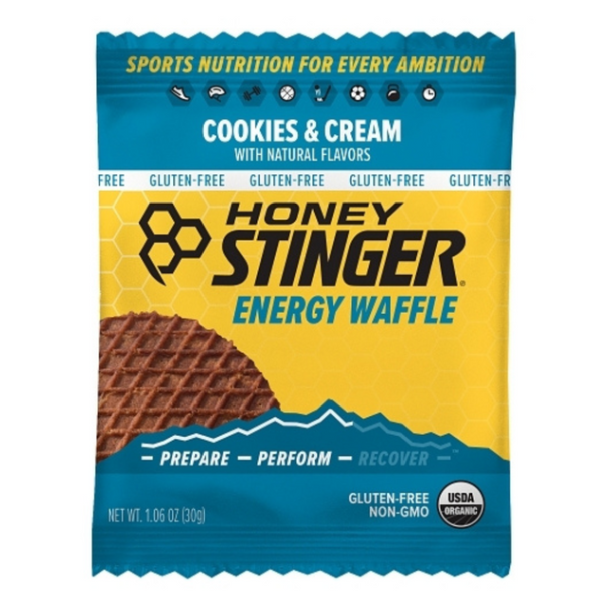 Honey Stinger Cookies & Cream Energy Waffles - 1.06oz / 12ct