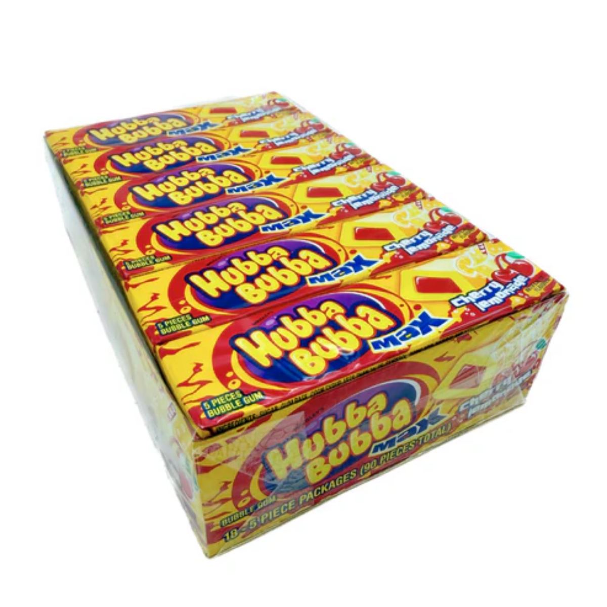 Hubba Bubba Max Cherry Lemonade Bubble Gum 8g 5pc / 18ct
