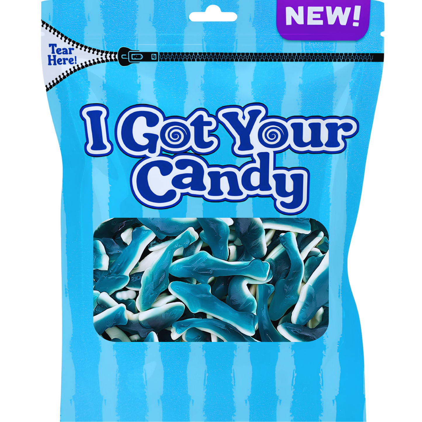 I Got Your Candy Gummi Sharks Peg Bag 6oz 12ct