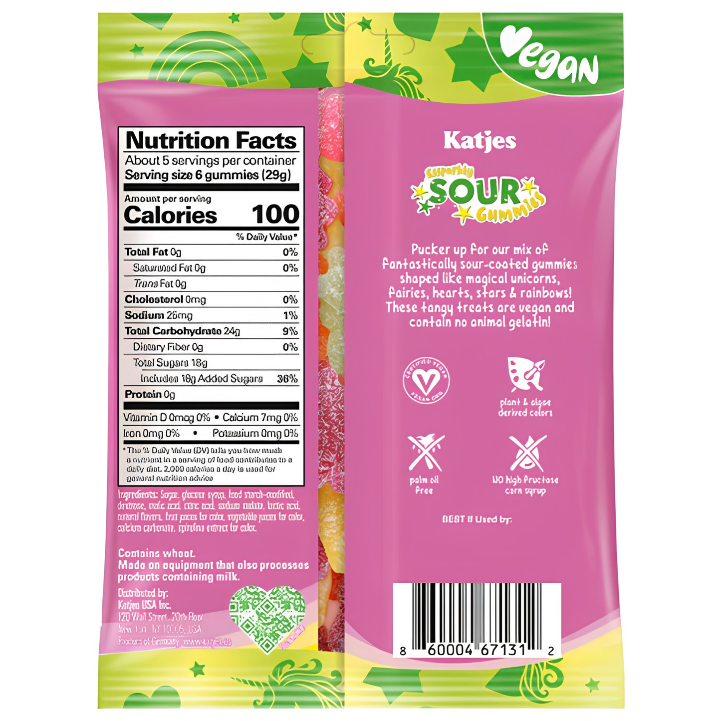Katjes Sssparkly Sour Gummies 4.9oz 15ct