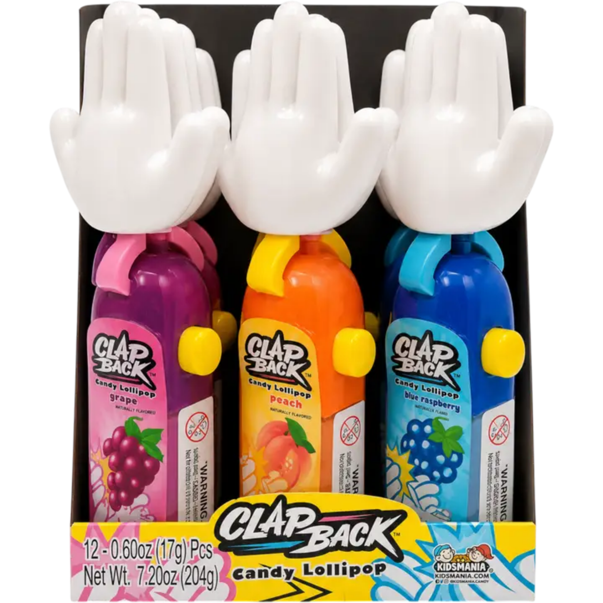 Kidsmania Clap Back Lollipop Candy .60oz 12ct