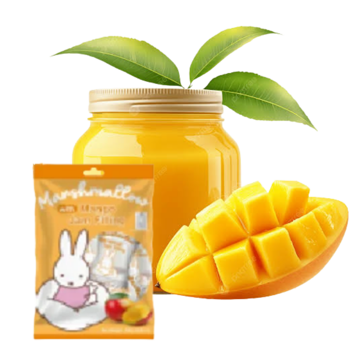 Miffy Marshmallow with Mango Jam Filling 2.64oz 12ct