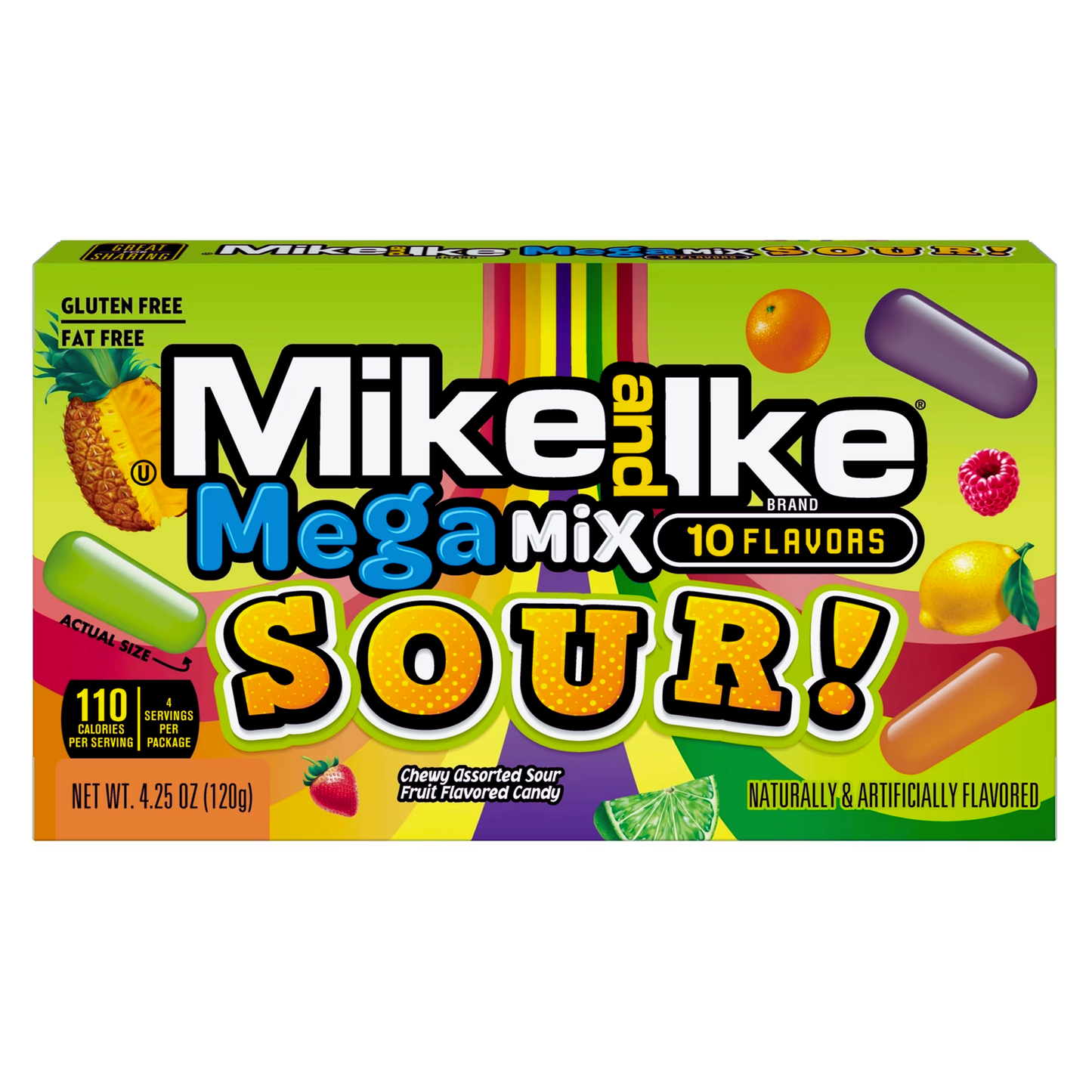 Mike & Ike Mega Mix Sour Theater Box 4.25oz - 12ct