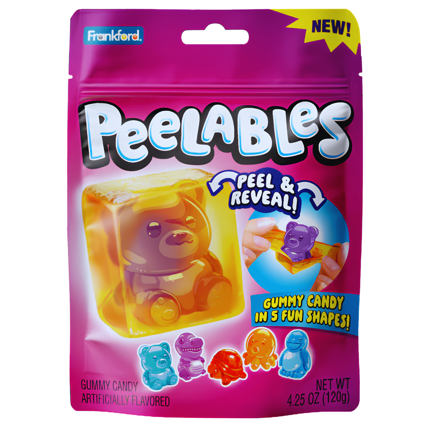 Peelables Fruit Gummy Candy Peg Bag 4.25oz 9ct