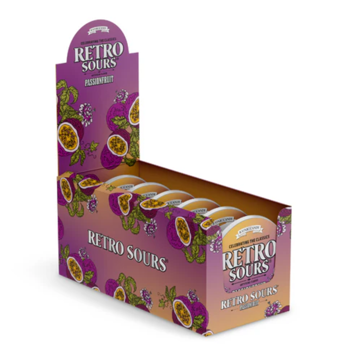 Retro Sours Passion Fruit Hard Candy 2.12oz 8ct