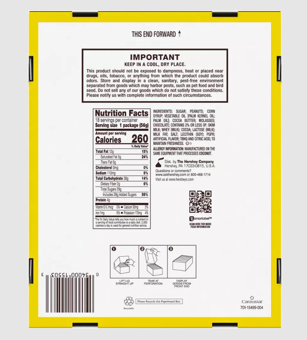 Hershey's 5th Avenue Candy Bar 2.24oz - 18ct