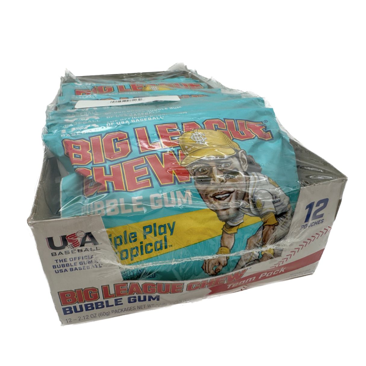 Big League Chew Triple Play Tropical 2.12oz 12ct