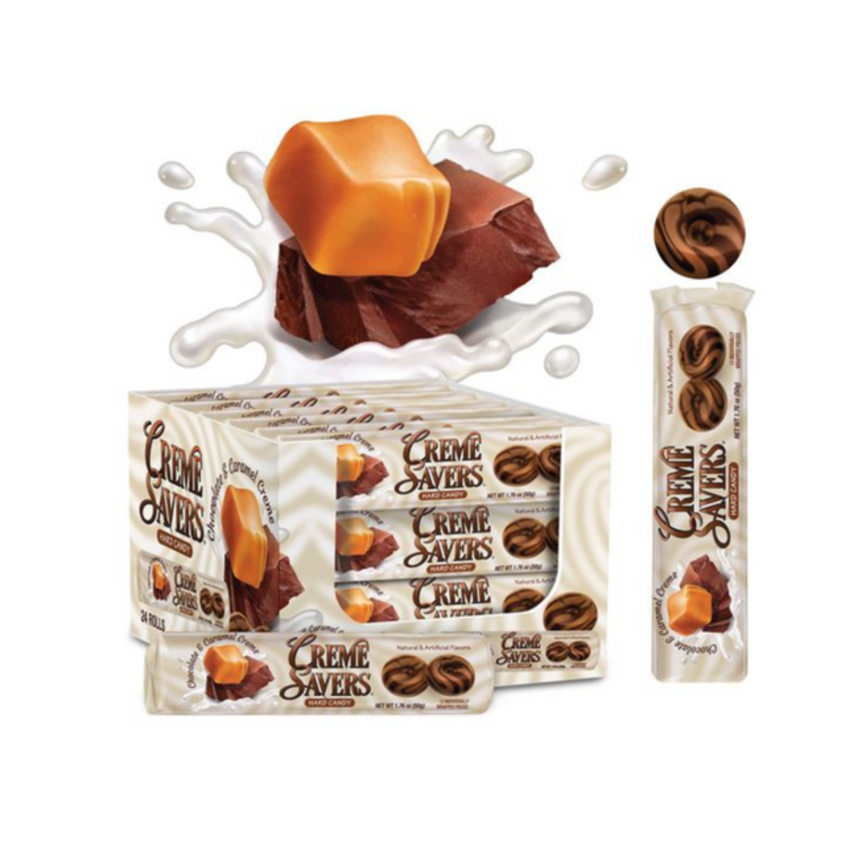 Creme Savers Chocolate and Caramel Creme 1.76oz 24ct
