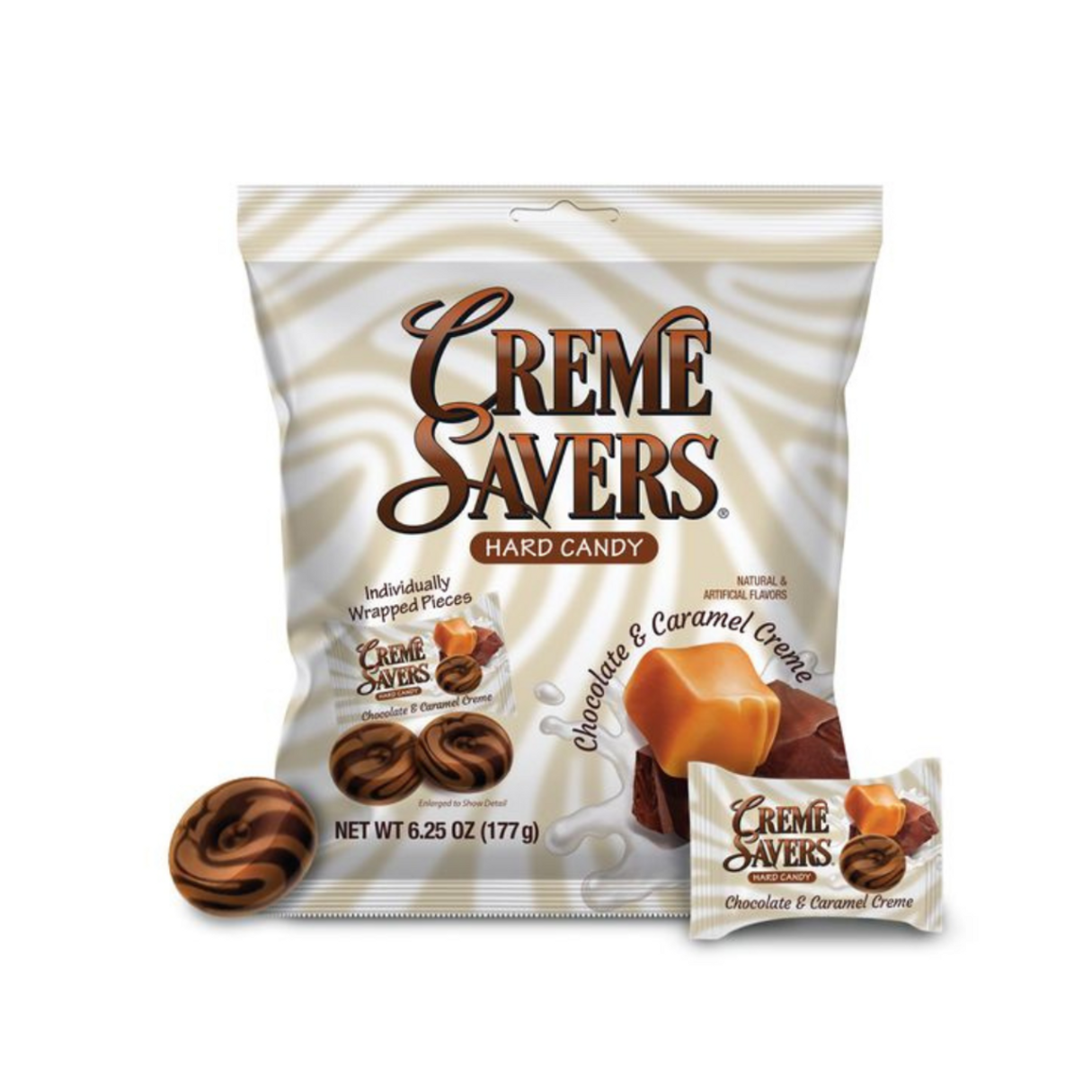 Creme Savers Chocolate and Caramel Creme Peg Bag 6.25oz 12ct