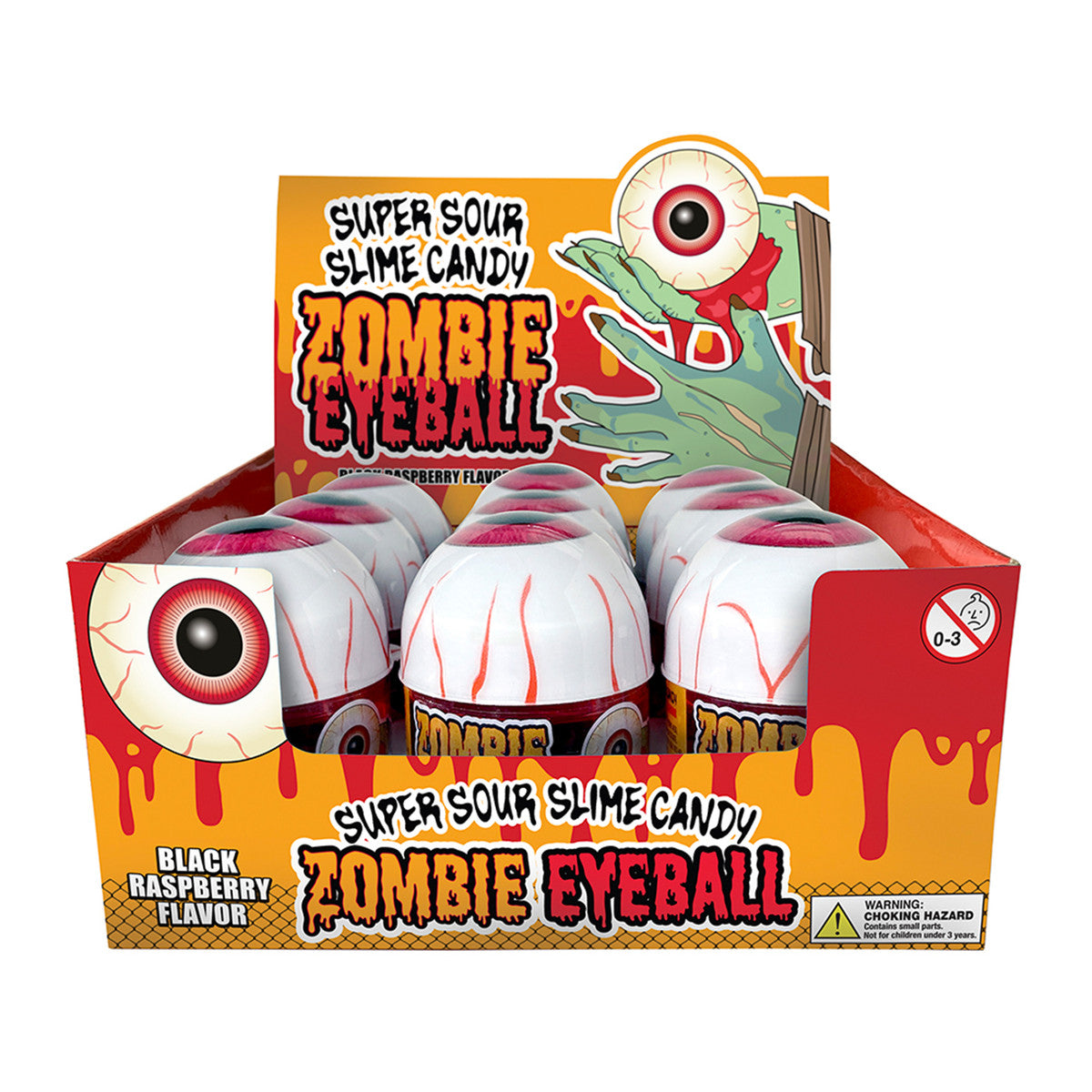 Boston America Zombie Eyeball Sour Slime 3.5oz 9ct