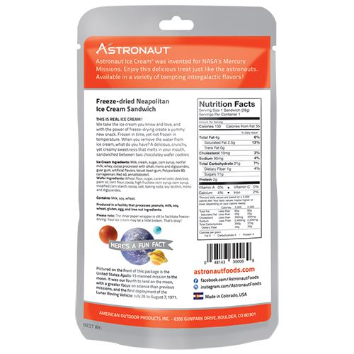 Astronaut Freeze Dried Neapolitan Ice Cream Sandwich 1oz - 12ct