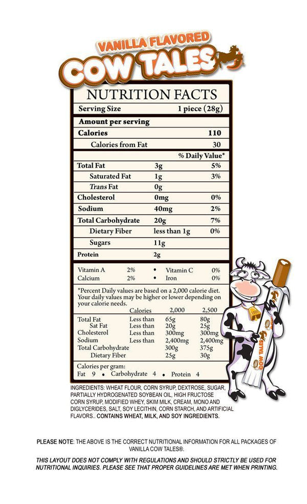 Goetzes Cow Tales Vanilla 1oz - 36ct