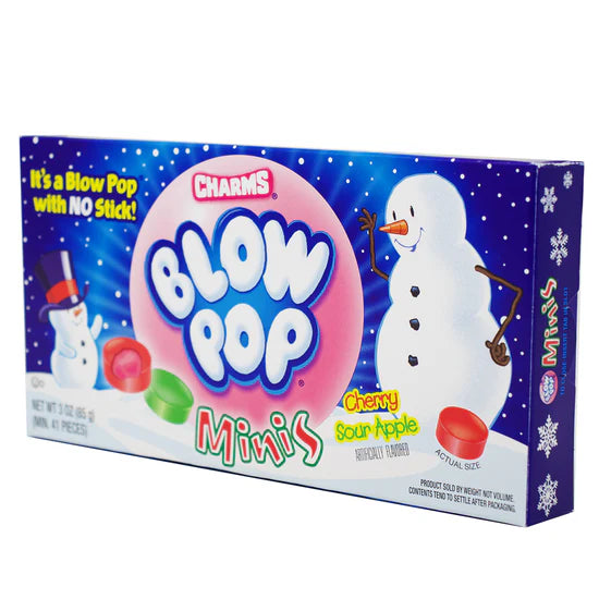 Charms Holiday Blow Pop Minis Theater Box 3oz - 12ct