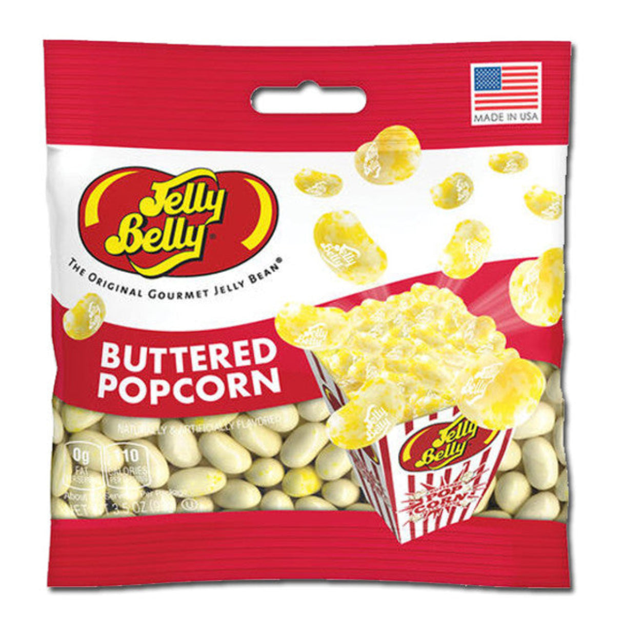 Jelly Belly Buttered Popcorn Jelly Beans Bag 3.5oz - 12ct