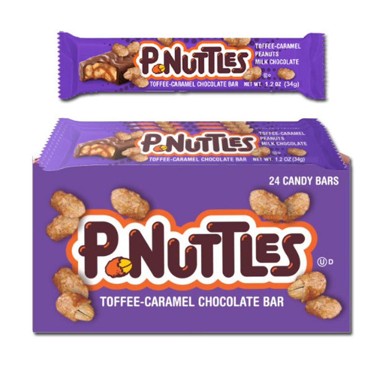 P-nuttles Chocolate Bar 1.2oz- 24 Box – I Got Your Candy