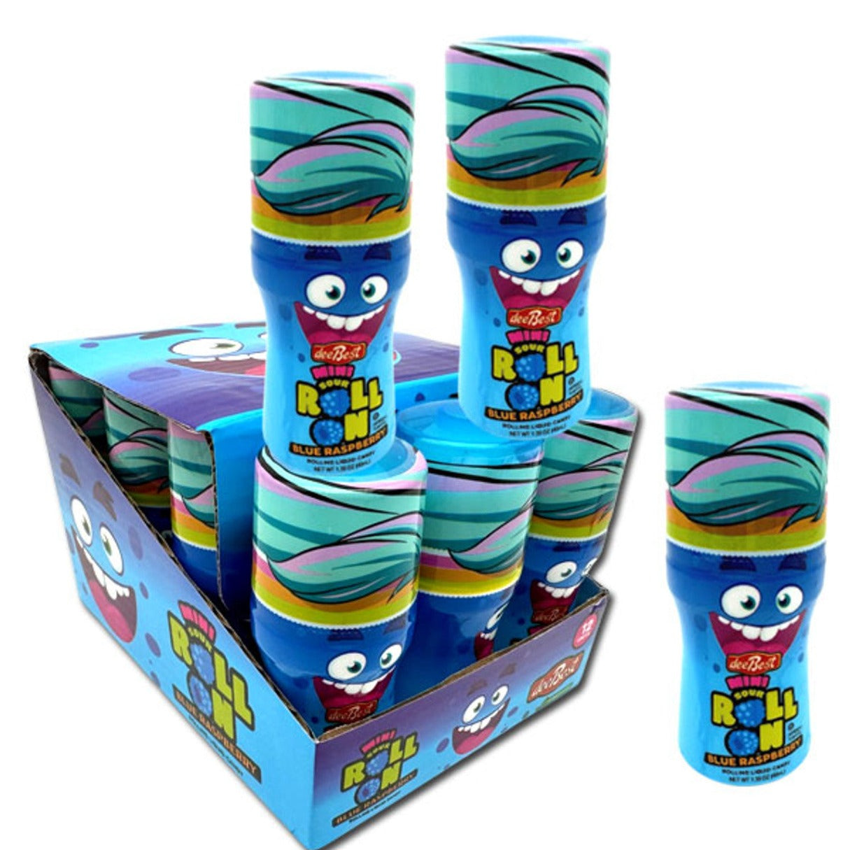 Dee Best Mini Sour Roll On Blue Raspberry Candy 1.4oz - 12ct I Got Your Candy Dee Best Mini Sour Roll On Blue Raspberry Candy 1.4oz - 12ct I Got Your Candy