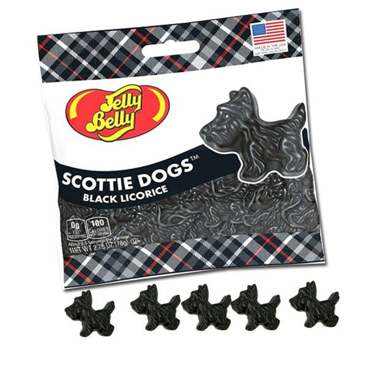 Jelly Belly Scottie Dogs Black Licorice 2.75oz - 12ct