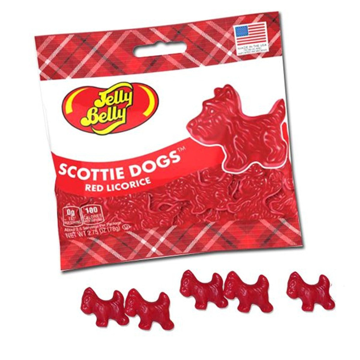 Jelly Belly Scottie Dogs Red Licorice 2.75oz - 12ct