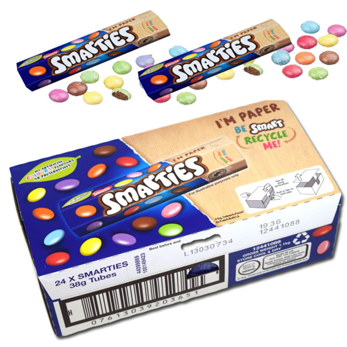 Smarties Chocolate ( UK) 1.3oz - 24ct