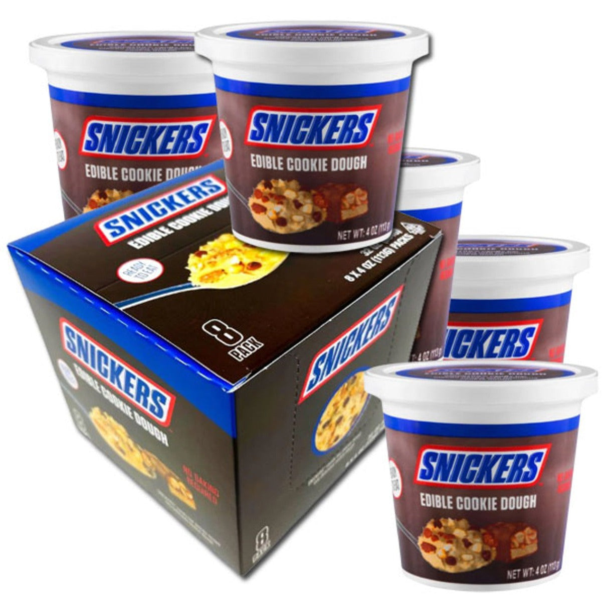 Snickers Spoonable Cookie Dough 4oz - 8ct